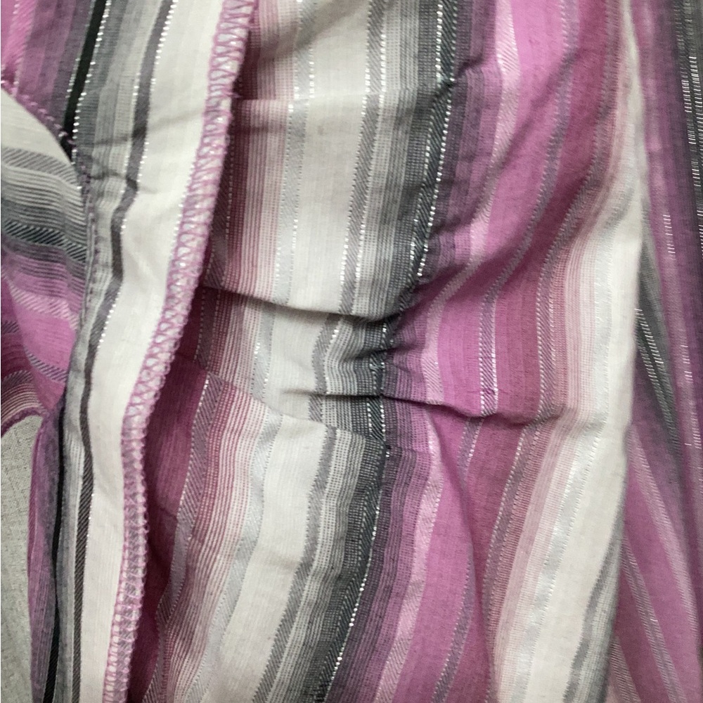 Ashley Stewart Casual Purple and White Button Down Shirt - Picture 5 of 8